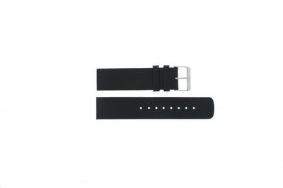 Horlogeband Skagen 224LSL / 224LSLB / 224LSLN Leder Zwart 22mm