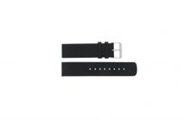 Horlogeband Skagen 224LSL / 224LSLB / 224LSLN Leder Zwart 22mm