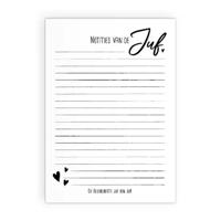'Notitieblok - Notities van de Juf' kopen? | FOR YOU GIFTS