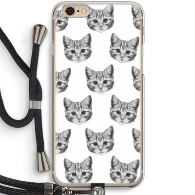 Kitten: iPhone 6 / 6S Transparant Hoesje met koord
