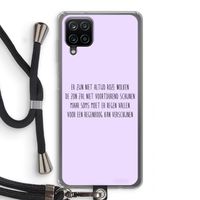 Regenboog: Samsung Galaxy A12 Transparant Hoesje met koord
