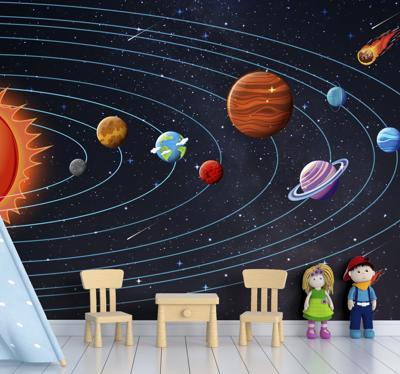 Kinder fotobehang Animatie van ruimte voor kinderen