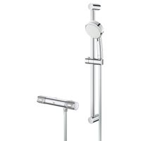 GROHE Grohtherm thermostatische opbouw douchemengkraan met glijstang en handdouche chroom 34837000 - thumbnail