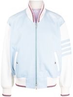 Thom Browne veste bomber à détail 4 bandes signature - Bleu