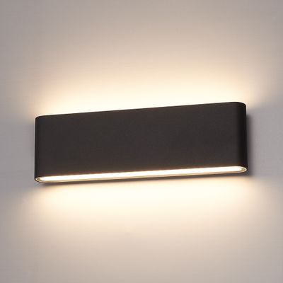 Hofronic Dallas XL dimbare LED wandlamp - 3000K warm wit - 24 Watt - Up & down light - IP54 voor binnen en buiten - Tweezijdige muurlamp - Zwart