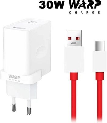 OnePlus Warp Charger 30W Power Adapter + USB-C kabel 1m