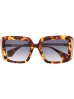 Vivienne Westwood lunettes de soleil carrées à effet écailles de tortue - Marron - thumbnail