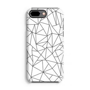 Geometrische lijnen zwart: iPhone 8 Plus Tough Case