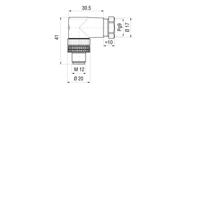 Hirschmann 933 166-100-1 Sensor/actuator connector, niet geassembleerd M12 Aantal polen (sensoren): 4 Stekker, haaks 1 stuk(s) - thumbnail