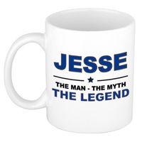 Naam cadeau mok/ beker Jesse The man, The myth the legend 300 ml - Naam mokken - thumbnail