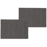 12x stuks stevige luxe Tafel placemats Liso grijs 30 x 43 cm