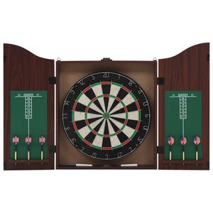 vidaXL Dartbord professioneel met kast en 6 darts sisal