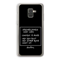 Mijn Motto's: Samsung Galaxy A8 (2018) Transparant Hoesje