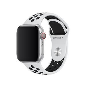 Apple origineel Nike Sport Band Apple Watch 38mm / 40mm / 41mm Pure Platinum / Black - MX8D2ZM/A