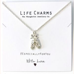 Life Charms Ketting met Giftbox Silver Ballet shoes