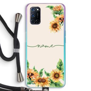 Zonnebloemen: Oppo A72 Transparant Hoesje met koord