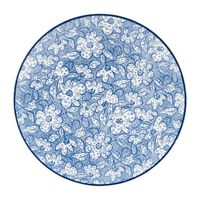 Ontbijtbord blue print - botanic - ⌀21 cm - thumbnail