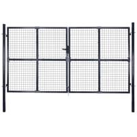 Gaaspoort 289x200 cm gegalvaniseerd staal grijs