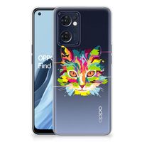 OPPO Reno 7 5G | Find X5 Lite Telefoonhoesje met Naam Cat Color