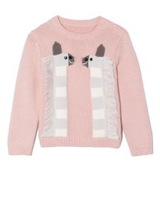 Stella McCartney Kids pull en maille intarsia - Rose