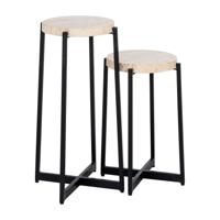 Richmond Bijzettafel 'Dillinger' Marmer, Set van 2 stuks