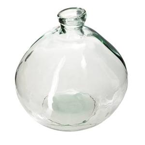 Atmosphera bol fles vaas - helder transparant - glas - H22 x D21 cm