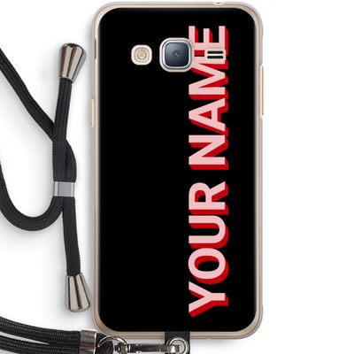 Namecase: Samsung Galaxy J3 (2016) Transparant Hoesje met koord
