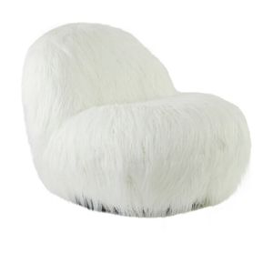 Light & Living Fauteuil 'Gumaca' Furry, kleur Wit