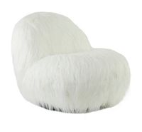 Light & Living Fauteuil 'Gumaca' Furry, kleur Wit