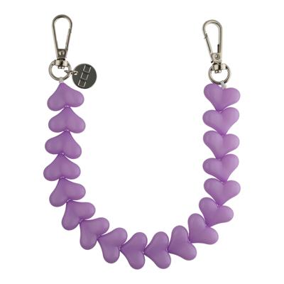 Telefoonkoord Heart - Paars - Zilver Telefoonkoord Heart - Paars - Zilver