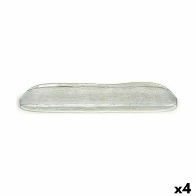 Serveerschaal Oasis Transparant Glas 18 x 2 x 47 cm (4 Stuks)