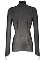 Ann Demeulemeester high-neck long-sleeved top - Noir