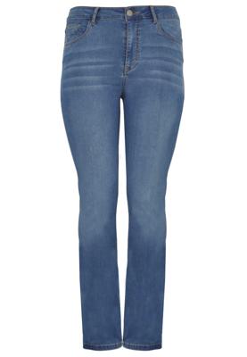 Yoek Jeans met rechte pijp | Indigo | Maat 50