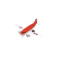 Dubbele propeller vliegtuig rood 12 cm   -