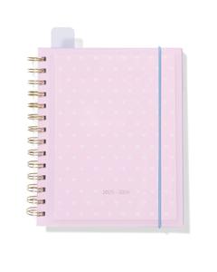 HEMA Insteek Schoolagenda 25-26 19x17cm Hartjes