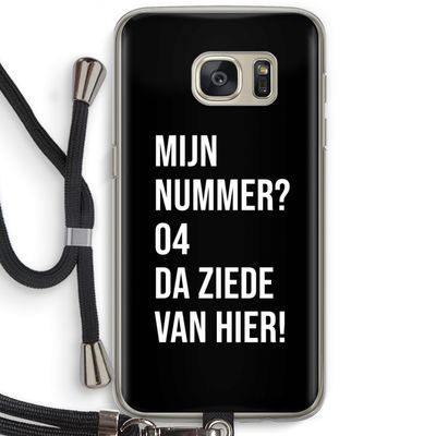 Da ziede van hier - Zwart: Samsung Galaxy S7 Transparant Hoesje met koord