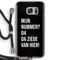 Da ziede van hier - Zwart: Samsung Galaxy S7 Transparant Hoesje met koord