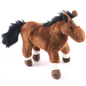 Pluche paard bruin 24 cm   -