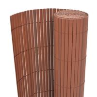 VidaXL Tuinafscheiding dubbelzijdig 90x300 cm pvc bruin