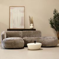 Chaise Longue Bank Marseille 2,5-zits Taupe - Giga Meubel