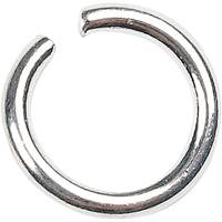 Creativ Company Ringen, afm 7 mm, dikte 1 mm, verzilverd, 400 stuk/ 1 doos