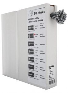 Slurf kabeldoos 50 binnenkabels 225 cm staal zilver