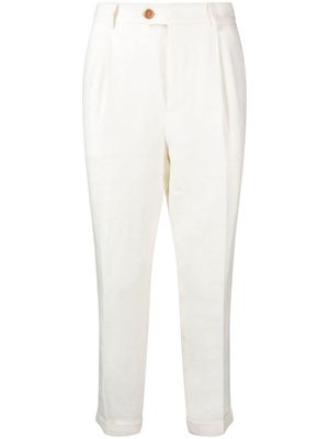 Brunello Cucinelli pantalon de costume à coupe courte - Blanc