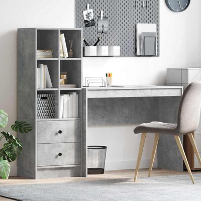 Bureau met lade 2 pcs Beton Grijs