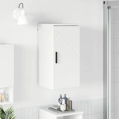 Badkamer Kast Hoogglans wit 30 x 31.5 x 61 cm Bewerkt hout