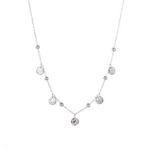 Go Dutch Label Ketting met Discs en Bolletjes Zilver