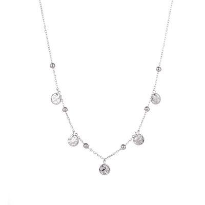 Go Dutch Label Ketting met Discs en Bolletjes Zilver