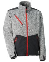 SALE! Jobman 1247 Softshell Jack Layer 3 - Grijs melange/rood - Maat XL