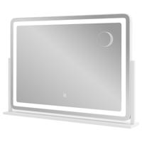 Make-upspiegel met Verlichting 80 x 55 cm Grote Make-upspiegel met 10x Vergrotende Spiegel Aanraakbediening 3-Kleurenverlichtingsmodus