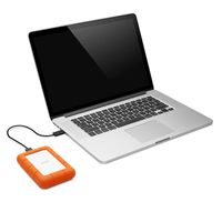 LaCie Rugged Mini externe harde schijf 1000 GB Oranje, Zilver - thumbnail